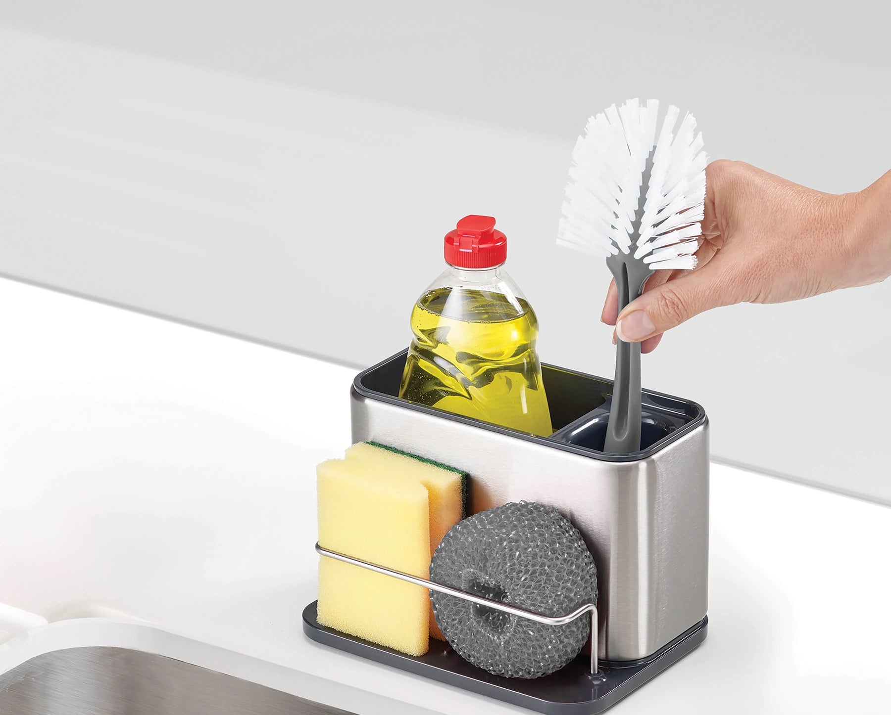 Surface™ Large Sink Tidy - Stainless-steel｜ジョセフジョゼフ