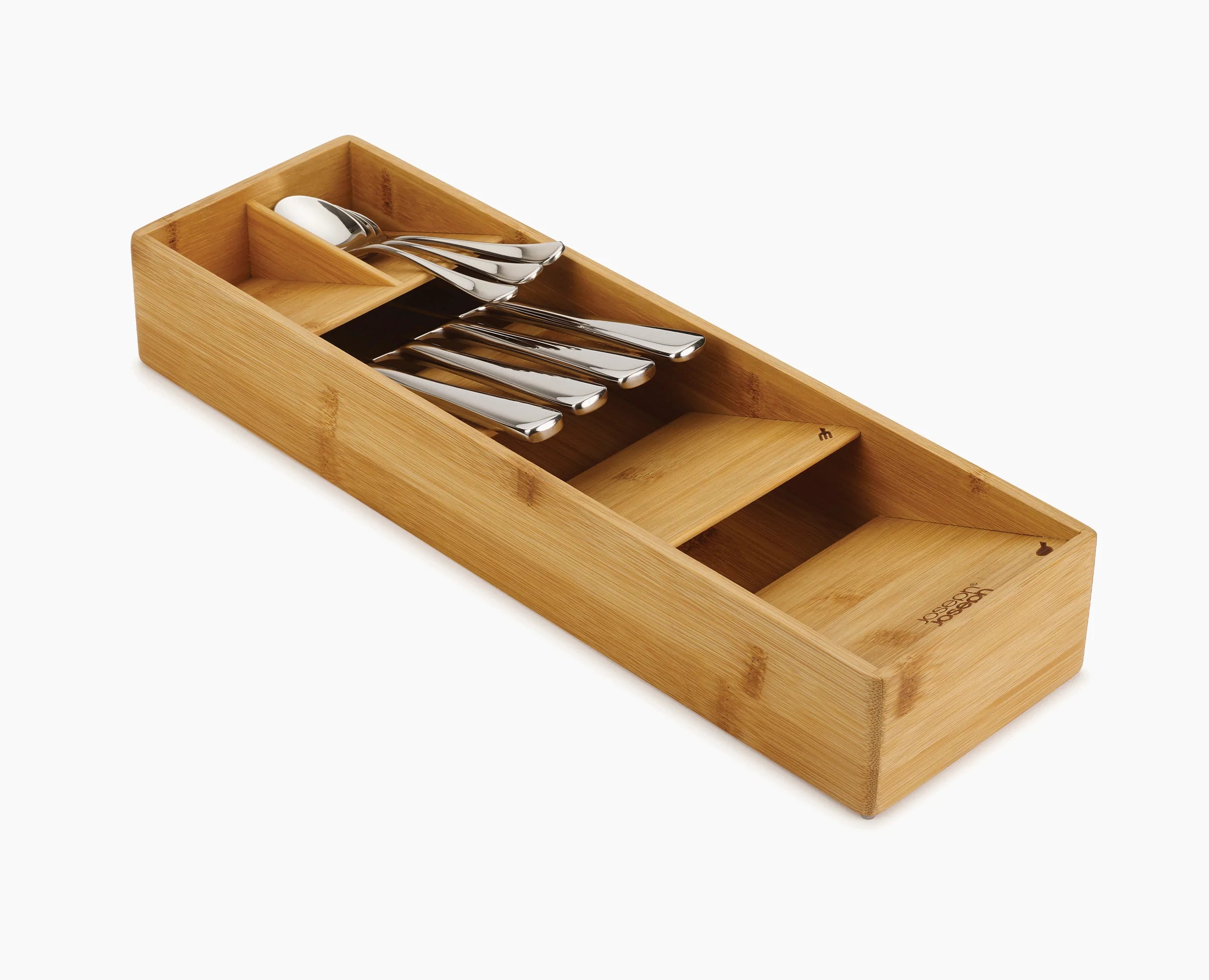 erStore™ Bamboo Compact Cutlery Organiser - Image 1