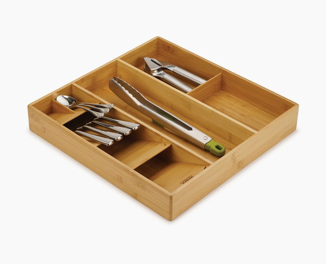 DrawerStore™ Bamboo Cutlery, Utensil &amp; Gadget Organiser - Image 1