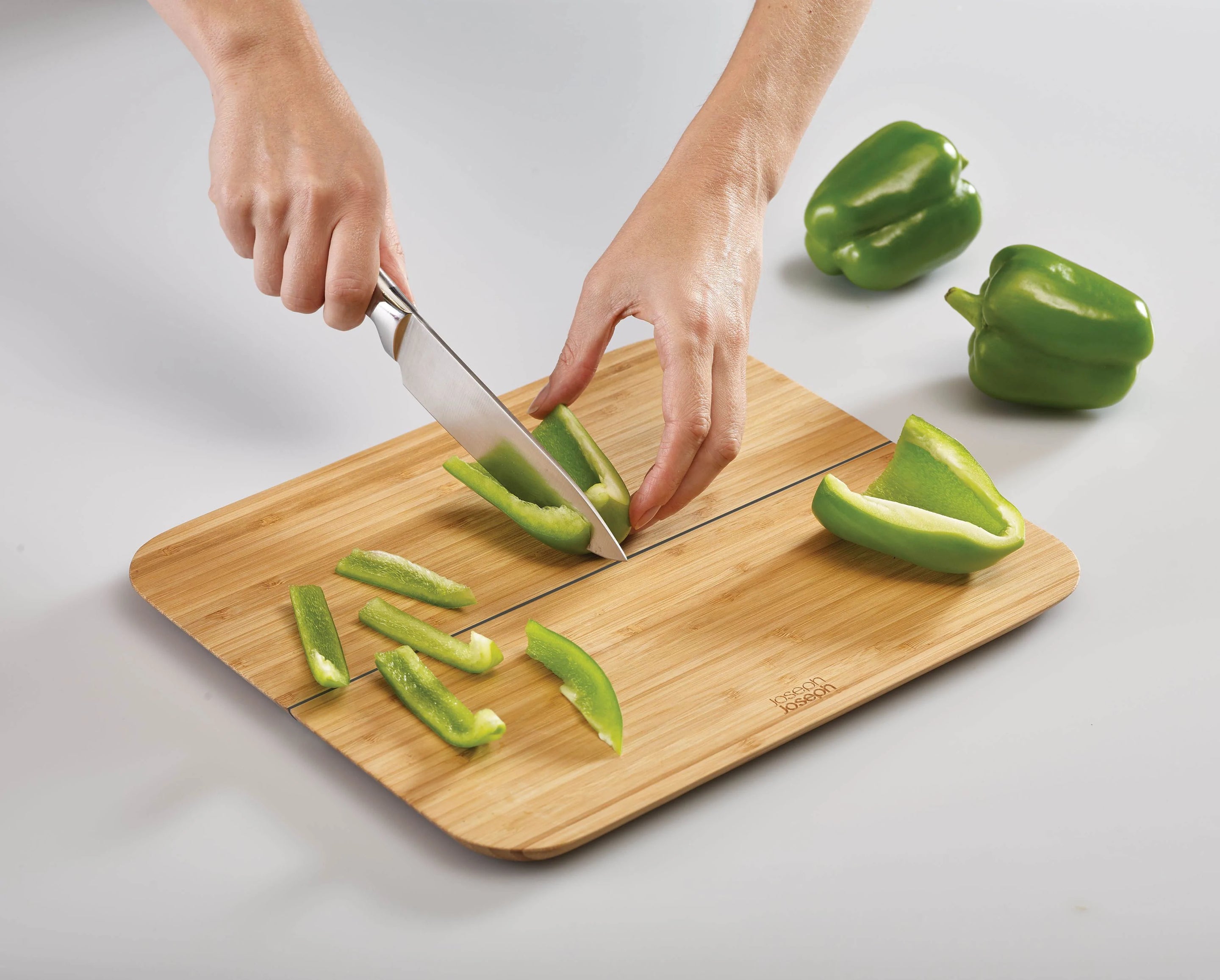 Chop2Pot™ Bamboo Folding Chopping Board