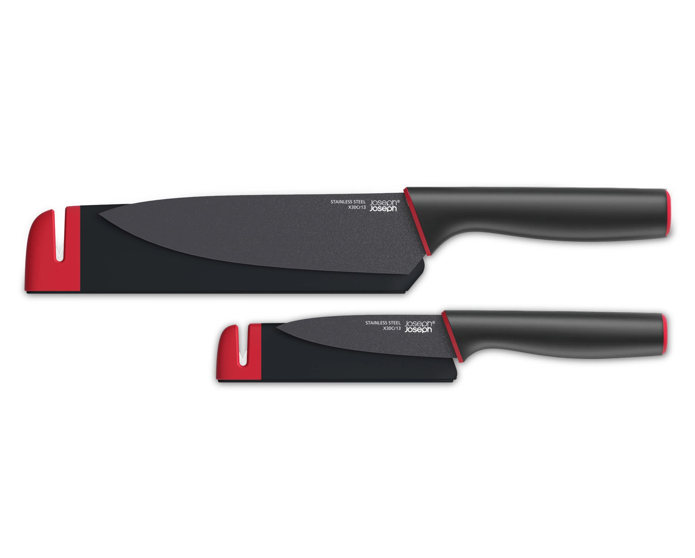 Slice&amp;Sharpen™ Set of 2 Knives with Sharpening Sheaths